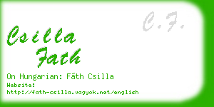 csilla fath business card